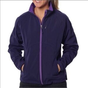 Double Diamond Soft-shell Fleece Lined Purple Jacket S